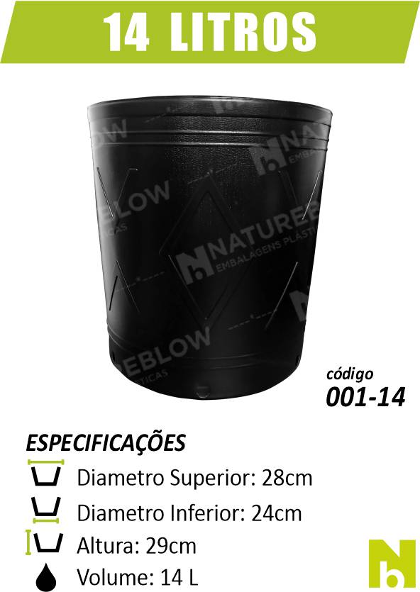 Pote de 14 Litros